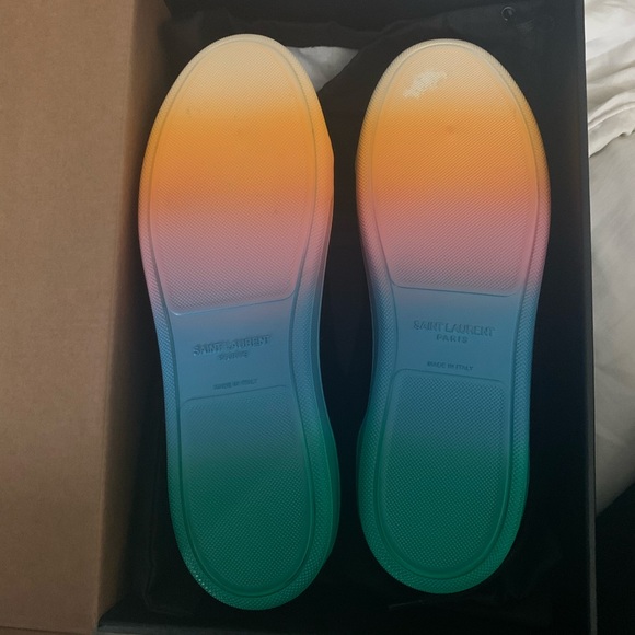 SAINT LAURENT - 🌈 Rainbow courtside sneakers, 7.5 - Picture 6 of 7